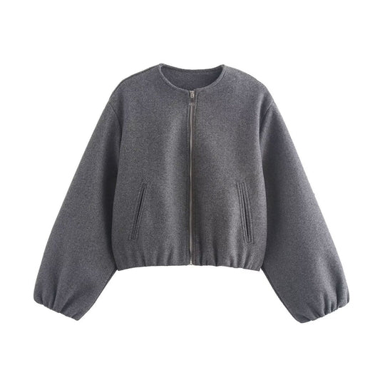 Women's Bomber Jacket | Cropped Fit & Elasticated Hem