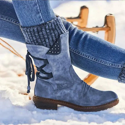 Women's Boots | Ribbed Turn-Down Cuff And Side Zip Fastening