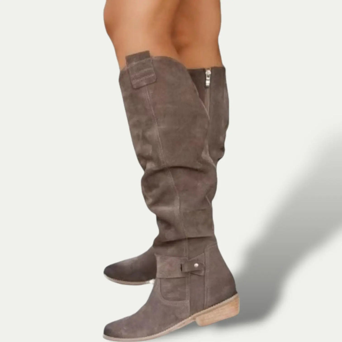 Women's Boots | Slouched Knee-High Shaft, Low Stacked Heel