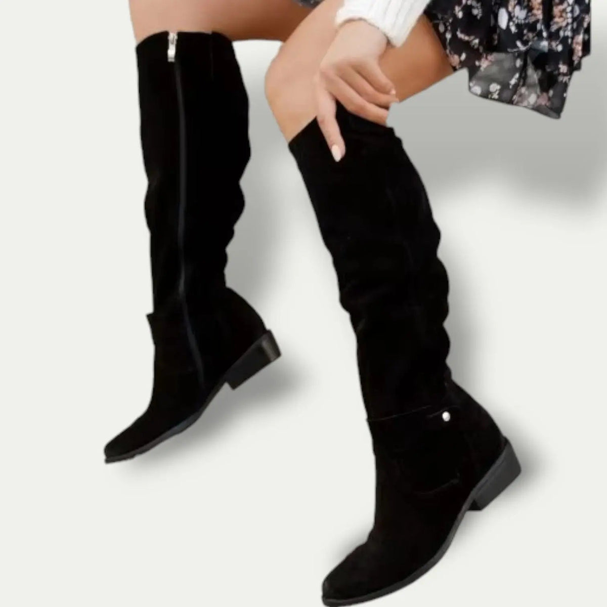 Women's Boots | Slouched Knee-High Shaft, Low Stacked Heel