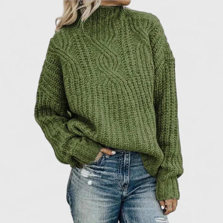 Women's Cable Knit Sweater | Relaxed Fit & Versatile Style
