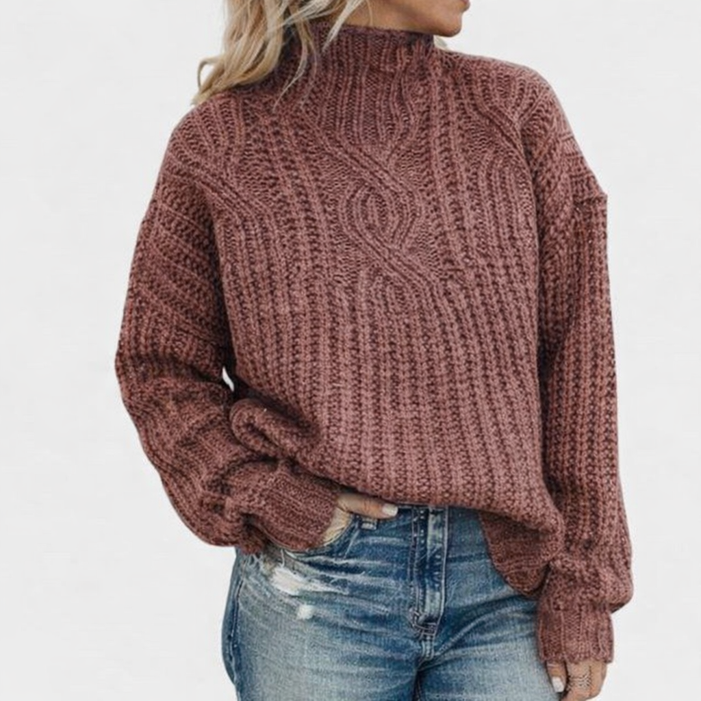 Women's Cable Knit Sweater | Relaxed Fit & Versatile Style