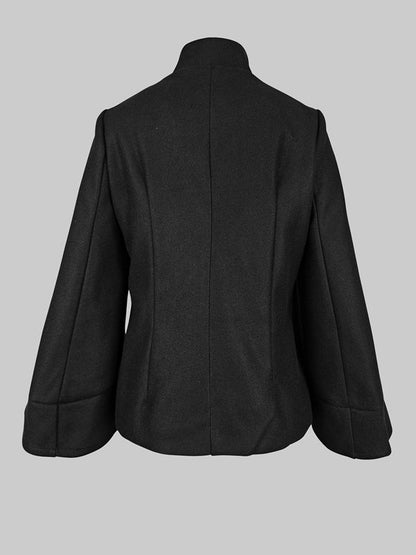 Women's Cape Coat | High Neck & Flared Hem
