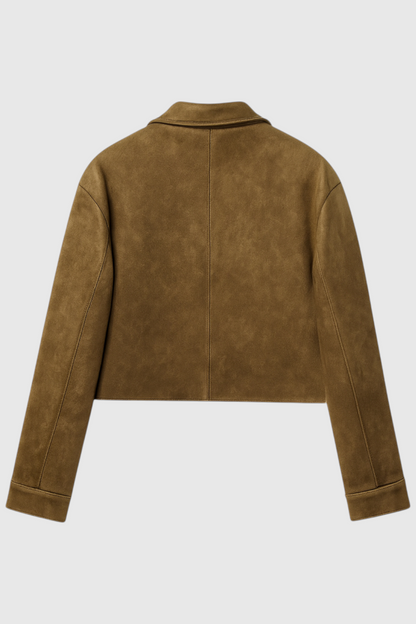 Women's Casual Jacket | French Collar & Long Sleeves