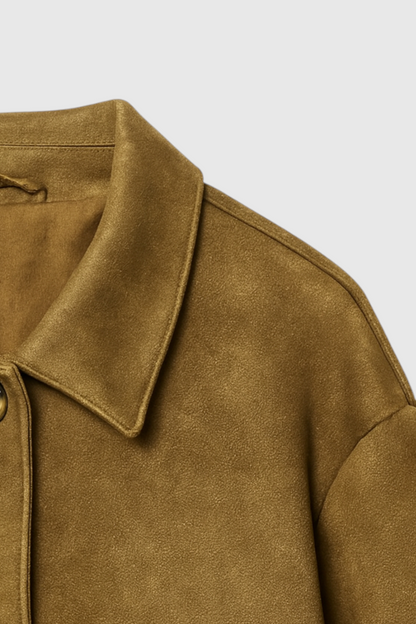 Women's Casual Jacket | French Collar & Long Sleeves