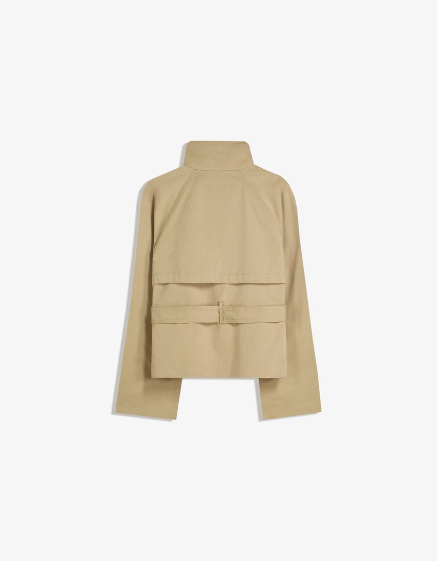 Women's Cropped Trench Coat | Tailored Fit for Autumn