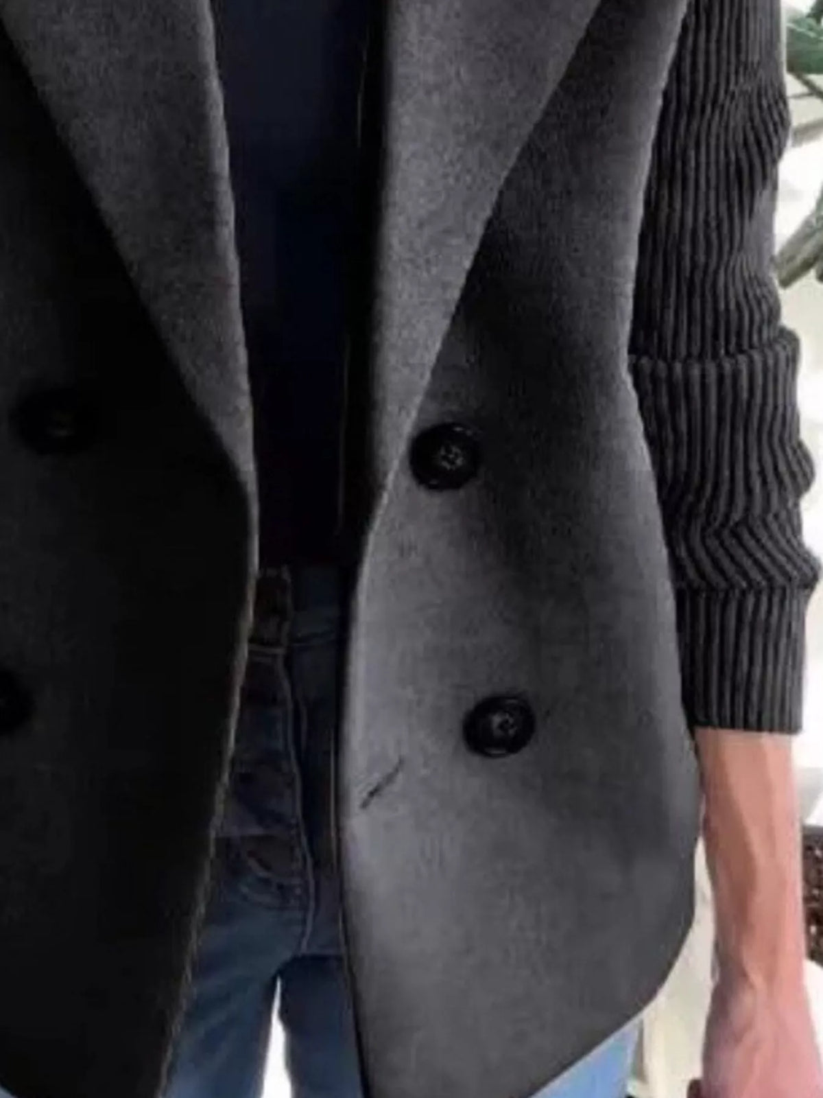 Women's Double Breasted Coat | Shawl Collar & Warm Lining