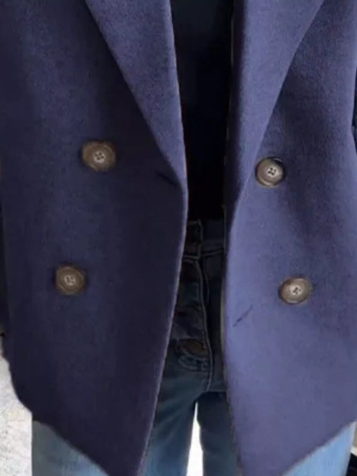 Women's Double Breasted Coat | Shawl Collar & Warm Lining