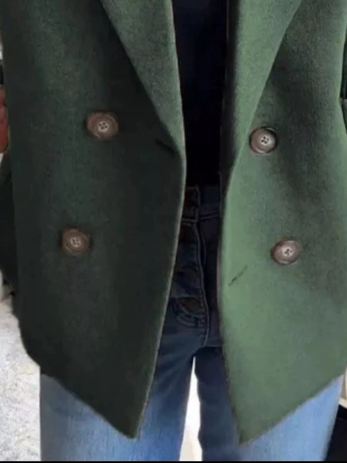 Women's Double Breasted Coat | Shawl Collar & Warm Lining