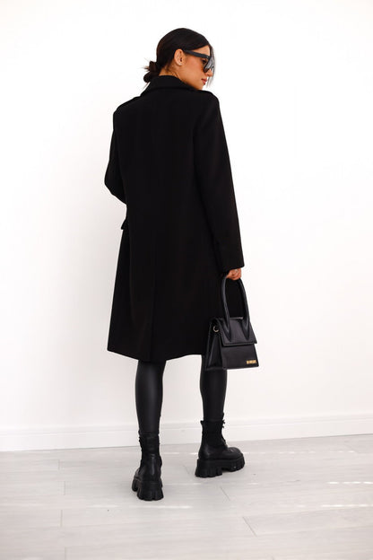 Women's Stylish Double-Breasted Coat for Winter Wear