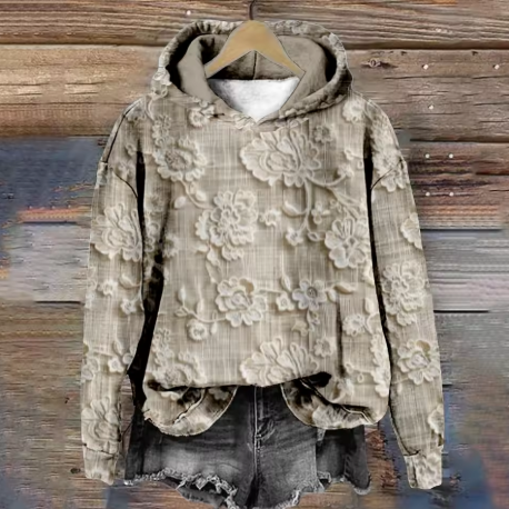 Women's Floral Hoodie | Soft Knit Comfort