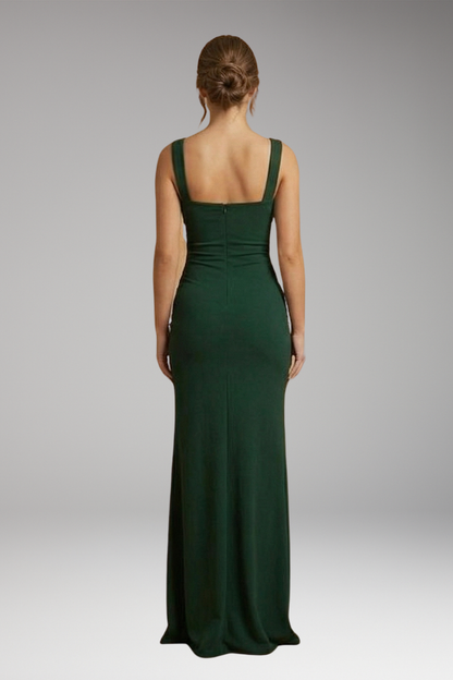 Women's Formal Maxi Dress | Ruched Waist & High Slit