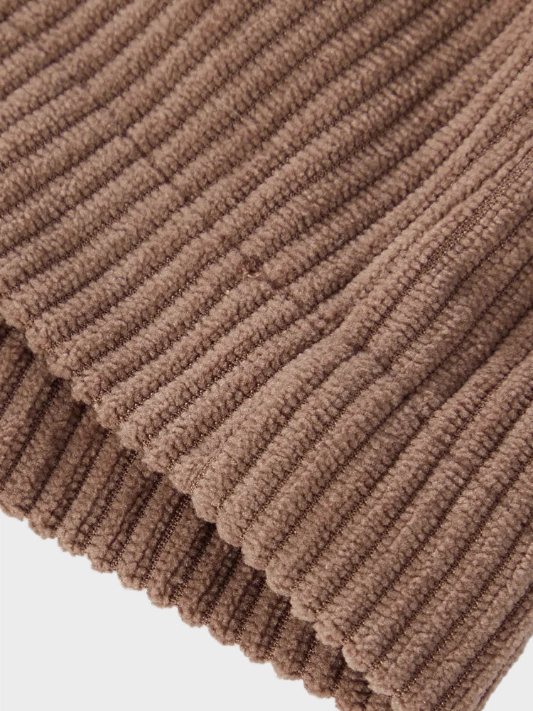 Women's High Waisted Skirt | Corduroy Mini & Invisible Zip