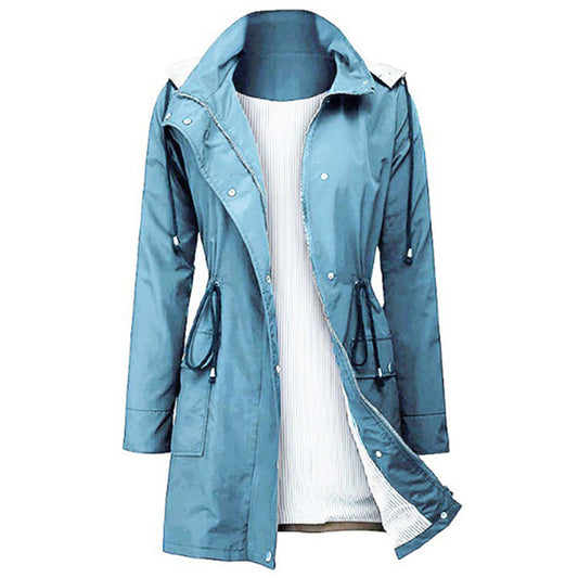 Women's Hooded Utility Parka | Drawstring Waist & Practical Pockets