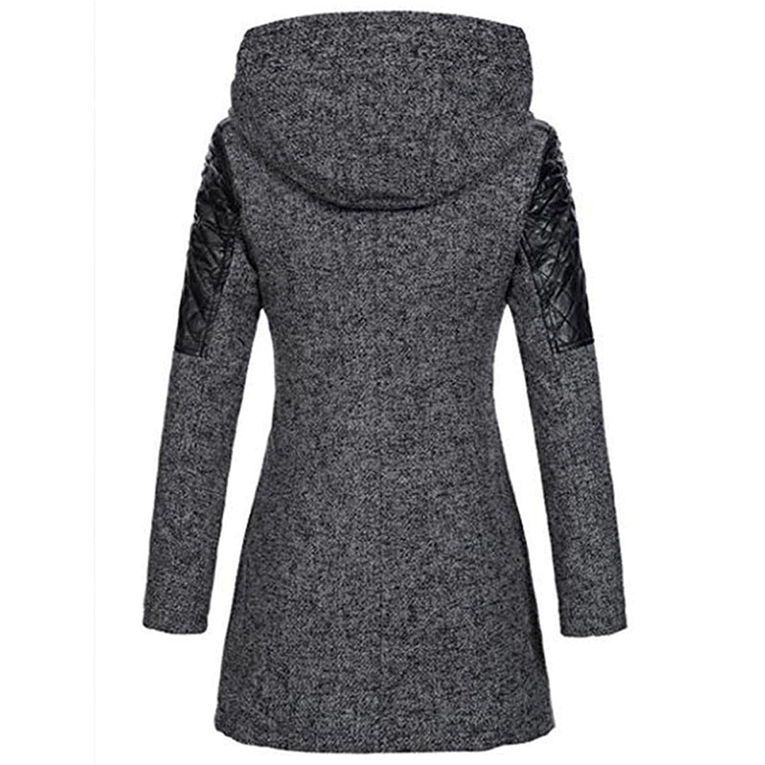 Women's Hooded Winter Coat | Belted Waist & Asymmetric Hem