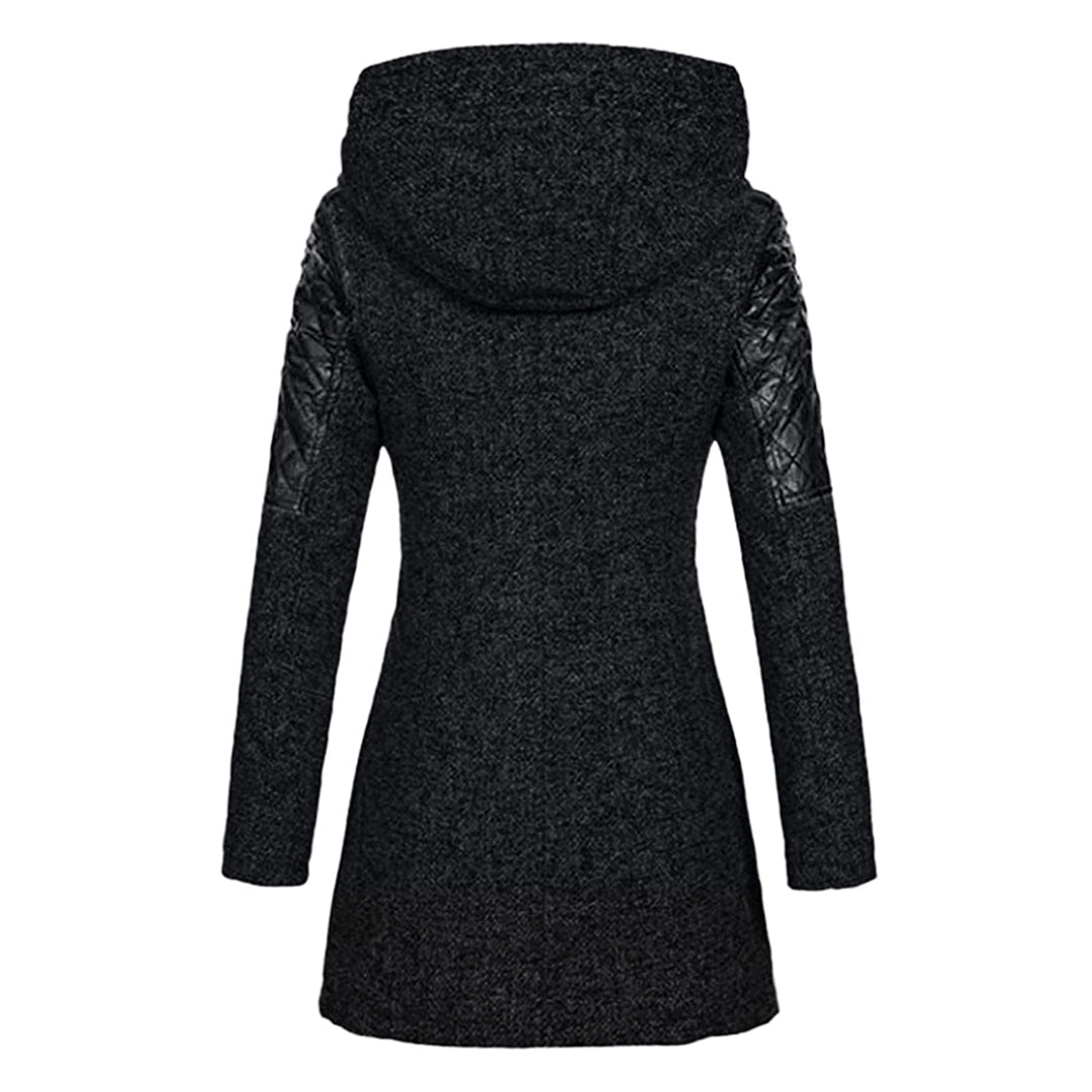 Women's Hooded Winter Coat | Belted Waist & Asymmetric Hem