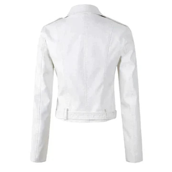 Women's Jacket | Asymmetric Zip, Buckled Waist Belt