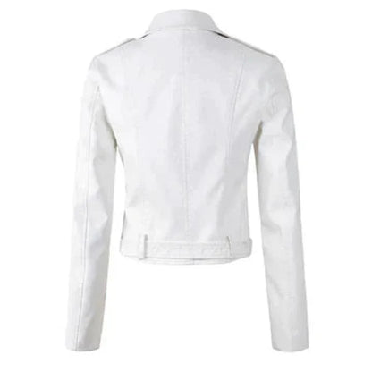 Women's Jacket | Asymmetric Zip, Buckled Waist Belt