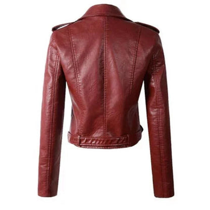 Women's Jacket | Asymmetric Zip, Buckled Waist Belt