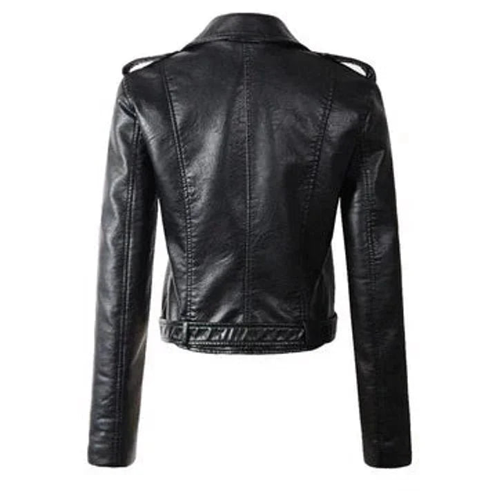 Women's Jacket | Asymmetric Zip, Buckled Waist Belt