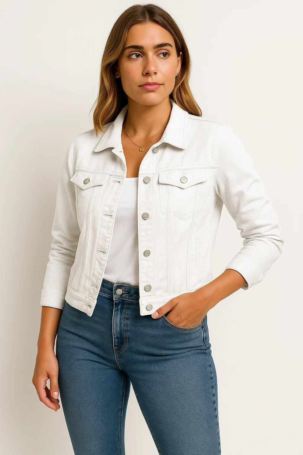 Women's Jacket | Classic Button & Versatile Style