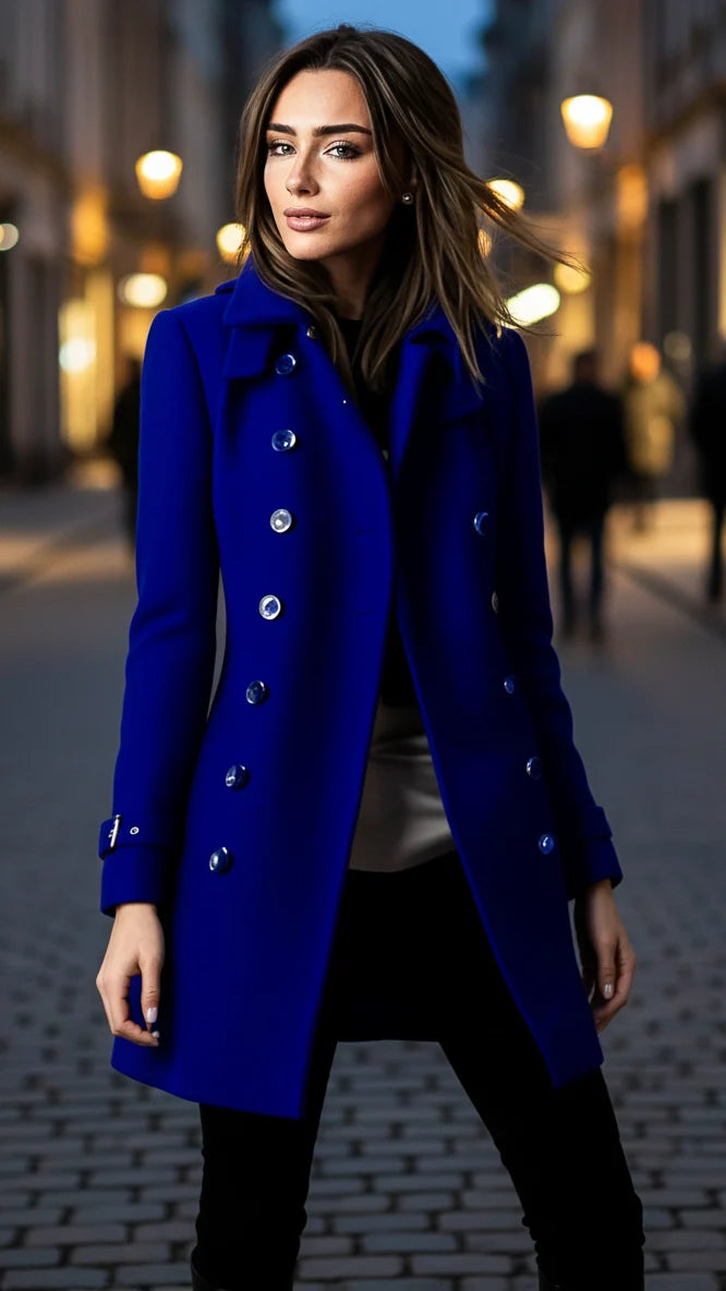 Women's Jacket | Gold-Tone Buttons, Double-Breasted