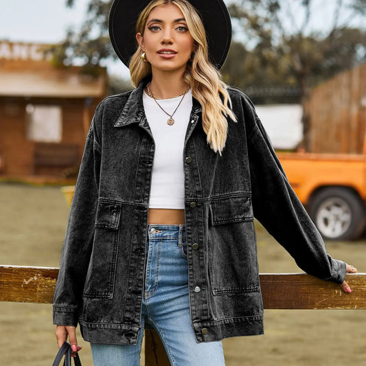 Women's Jacket | Press-Stud Front, Flap Hip Pockets