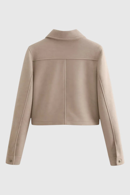 Women's Jacket | Snap Front Closure, Flap Chest Pockets