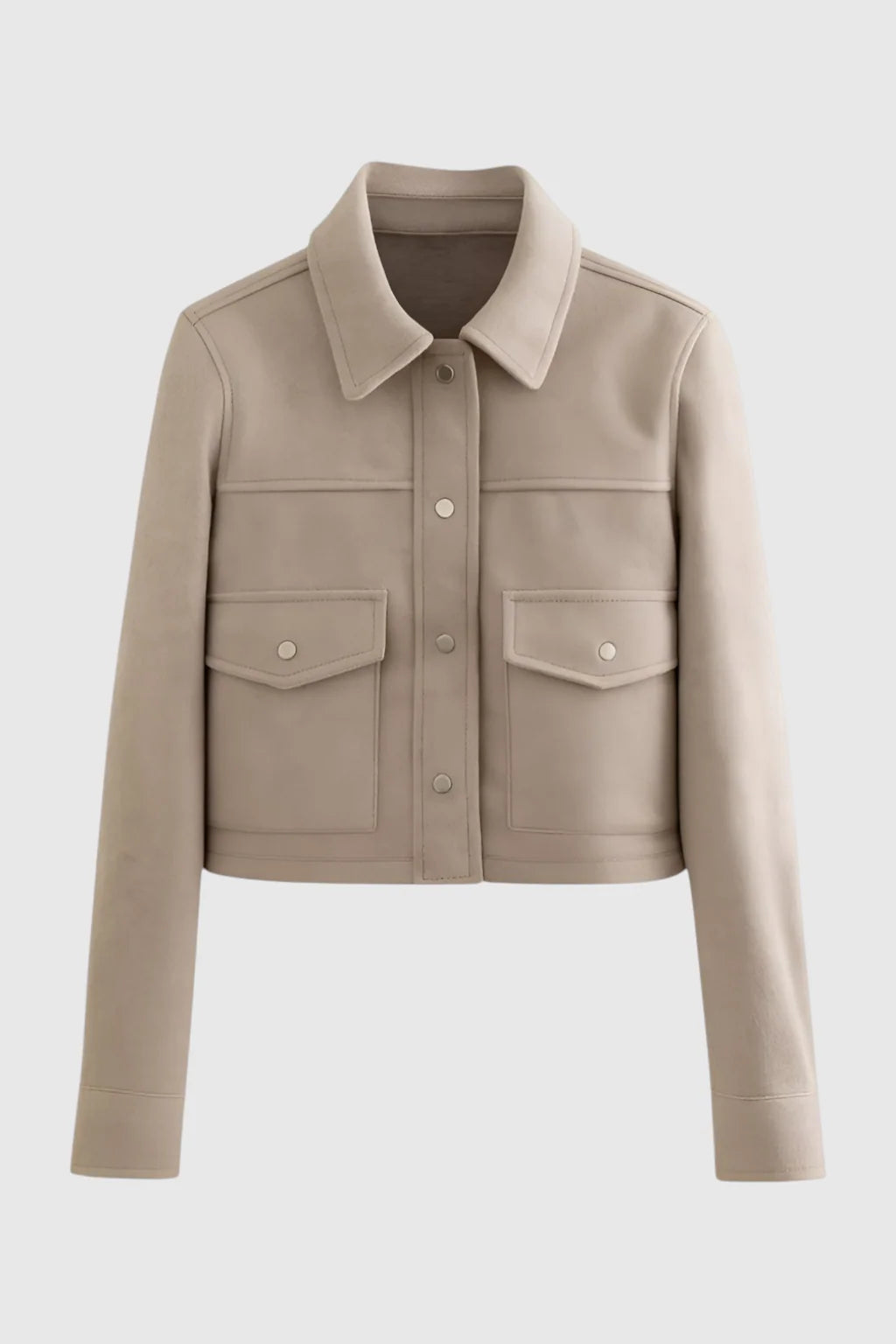 Women's Jacket | Snap Front Closure, Flap Chest Pockets