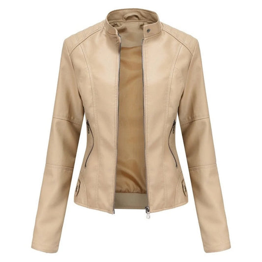 Women's Jacket | Snap Tab Collar, Angled Zip Pockets