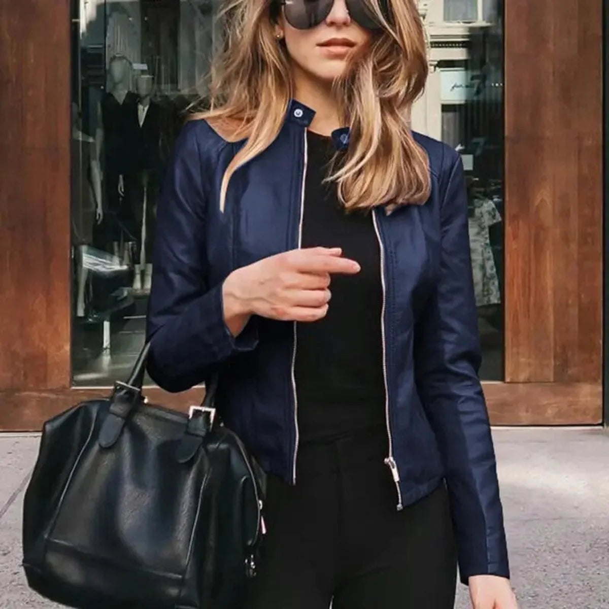 Women's Jacket | Stand Collar, Full-Length Front Zip