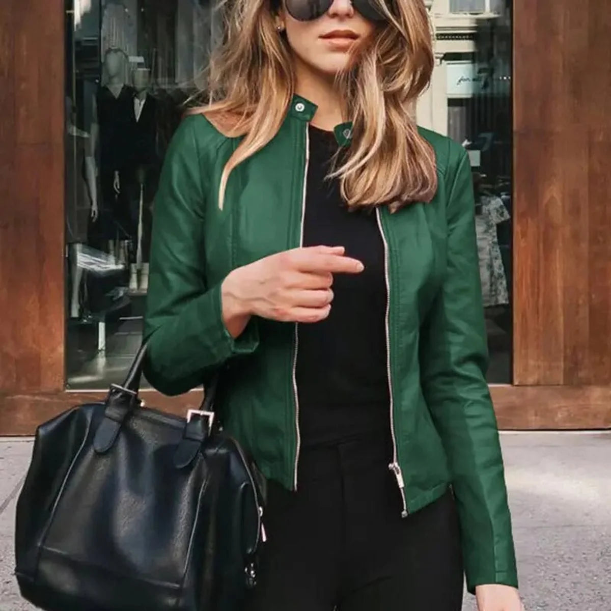 Women's Jacket | Stand Collar, Full-Length Front Zip