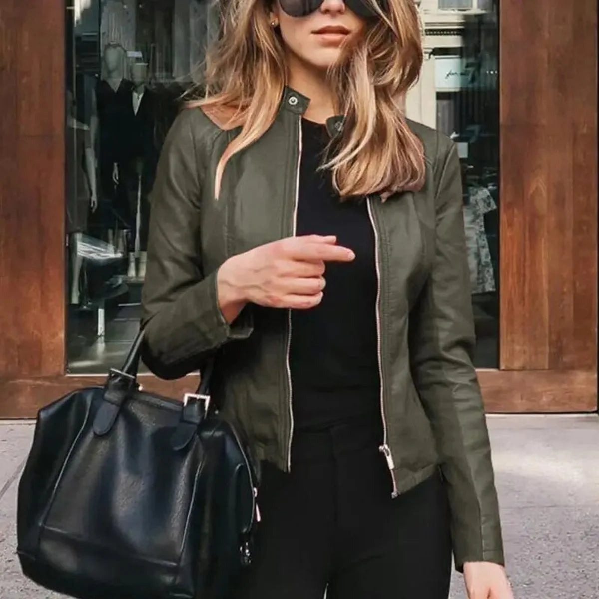 Women's Jacket | Stand Collar, Full-Length Front Zip