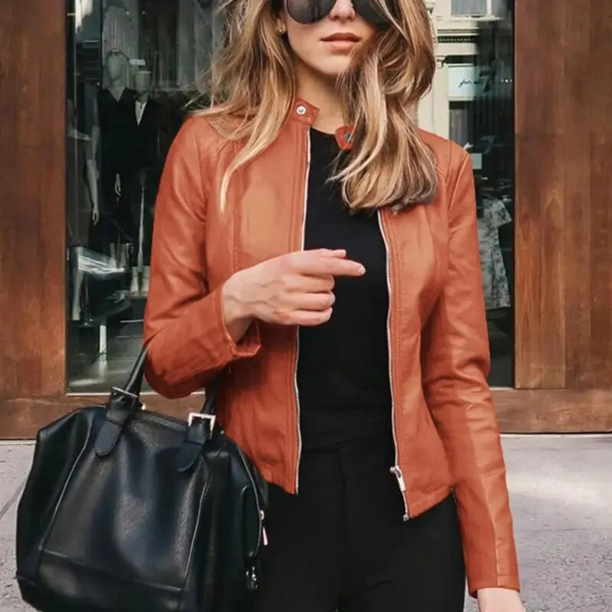Women's Jacket | Stand Collar, Full-Length Front Zip