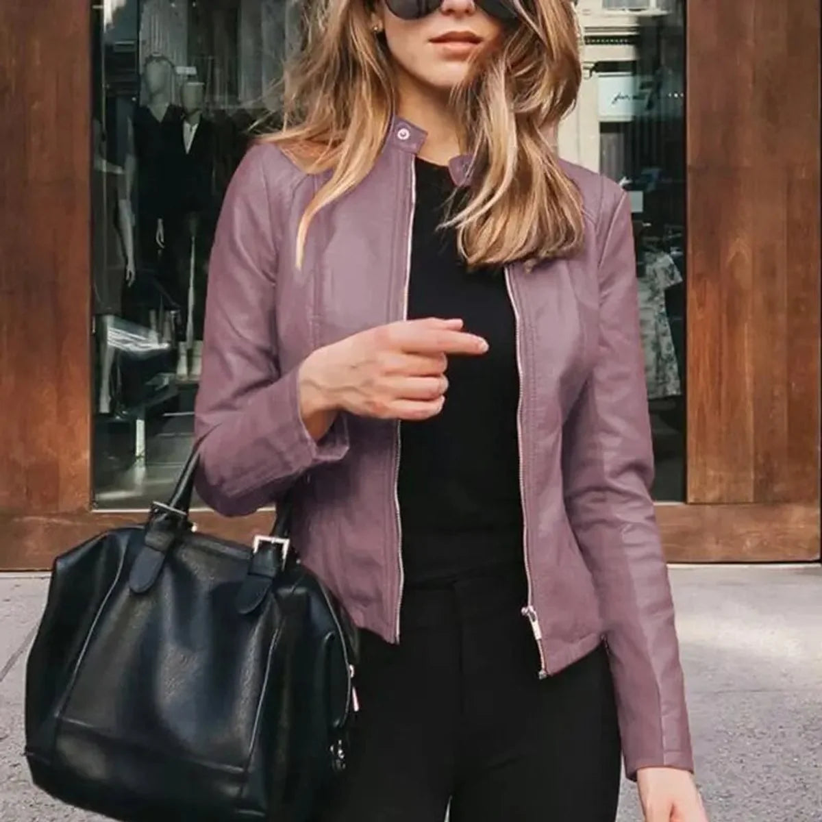 Women's Jacket | Stand Collar, Full-Length Front Zip