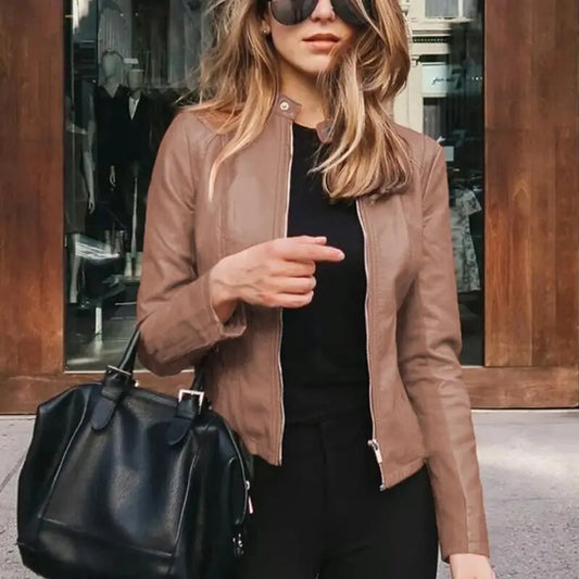 Women's Jacket | Stand Collar, Full-Length Front Zip