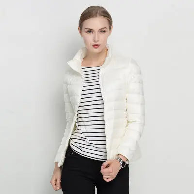 Women's Jacket | Stand Collar, Full-Length Zip Front