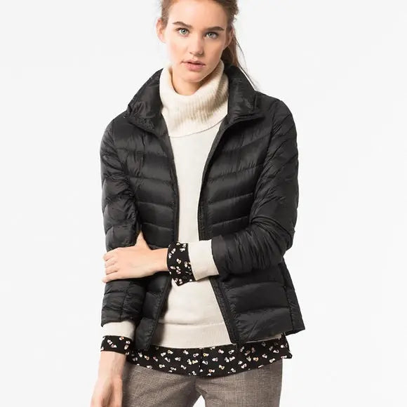 Women's Jacket | Stand Collar, Full-Length Zip Front
