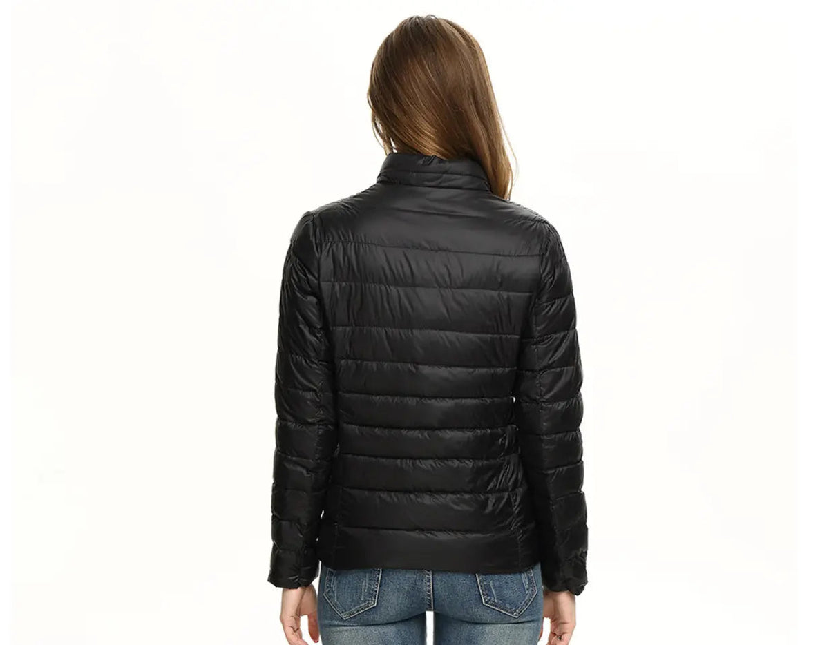 Women's Jacket | Stand Collar, Full-Length Zip Front