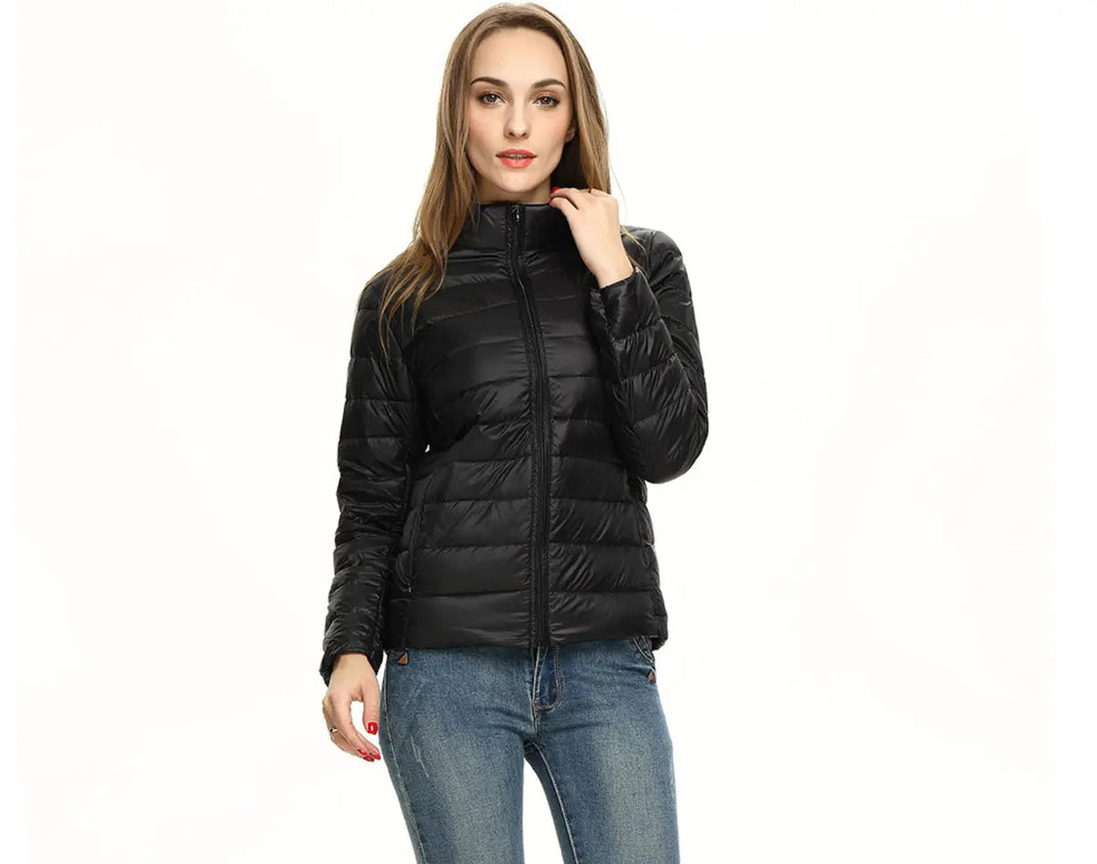 Women's Jacket | Stand Collar, Full-Length Zip Front