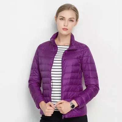 Women's Jacket | Stand Collar, Full-Length Zip Front