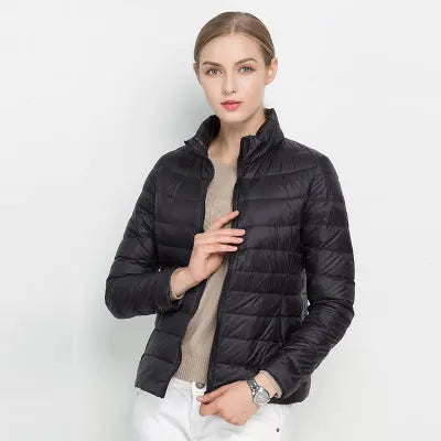 Women's Jacket | Stand Collar, Full-Length Zip Front