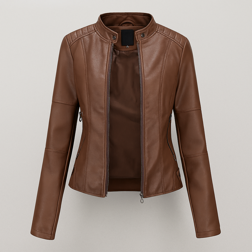 Women's Jacket | Stand Collar, Zipped Slant Pockets