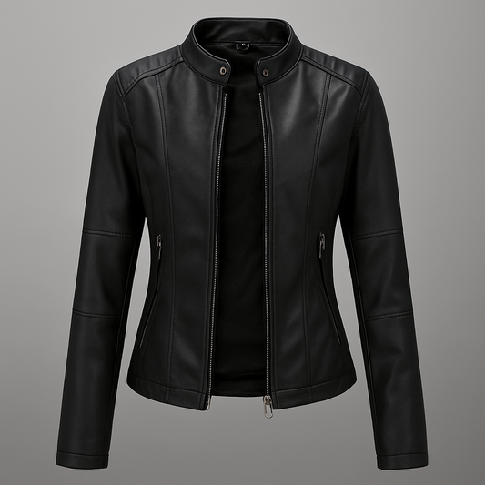Women's Jacket | Stand Collar, Zipped Slant Pockets