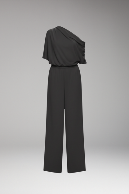 Women's Jumpsuit | One Shoulder & Wide Leg Elegant Fit