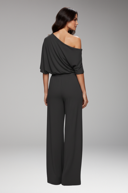 Women's Jumpsuit | One Shoulder & Wide Leg Elegant Fit