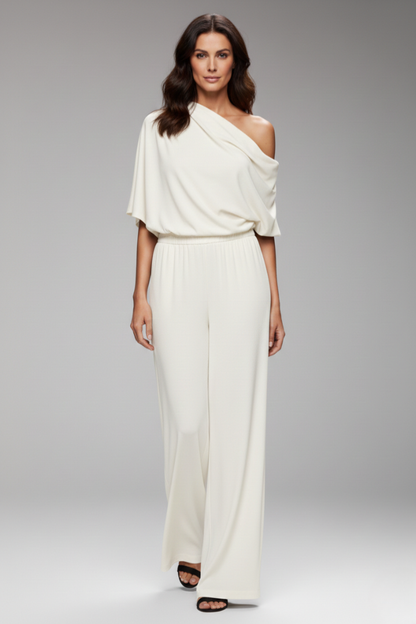 Women's Jumpsuit | One Shoulder & Wide Leg Elegant Fit