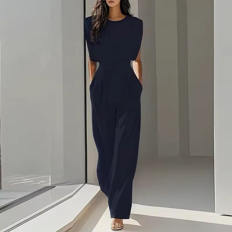 Women's Jumpsuit | Sleeveless Belted & Elegant