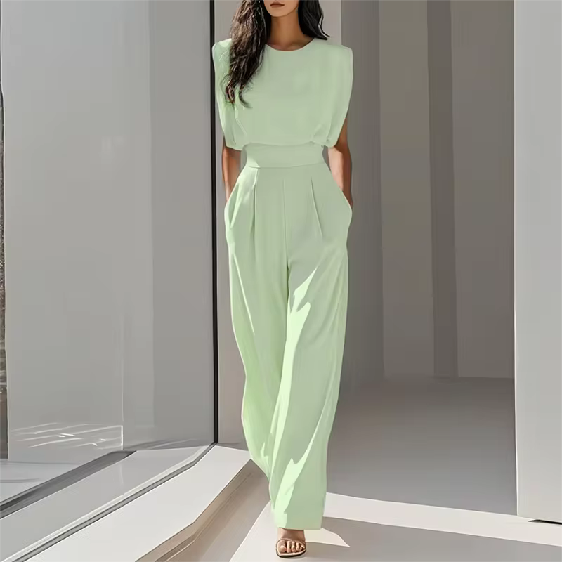 Women's Jumpsuit | Sleeveless Belted & Elegant