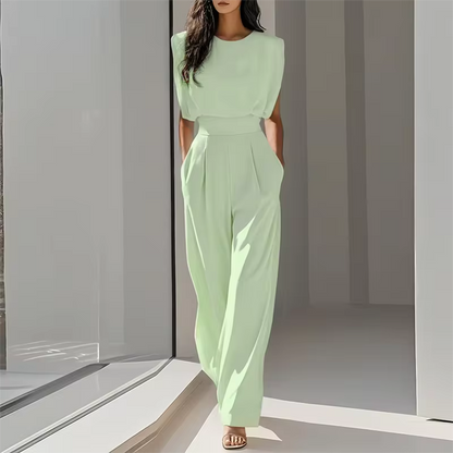 Women's Jumpsuit | Sleeveless Belted & Elegant